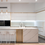 HVG Wilsonart: SmartPanel acrylic kitchen doors and panels in Alabaster - gloss finish